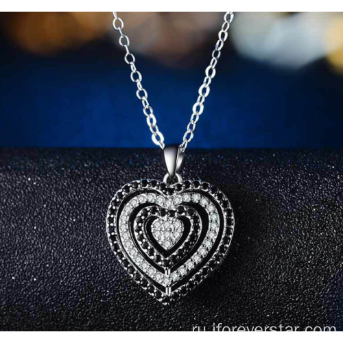 925 серебряный кулон Pave Heart Charm